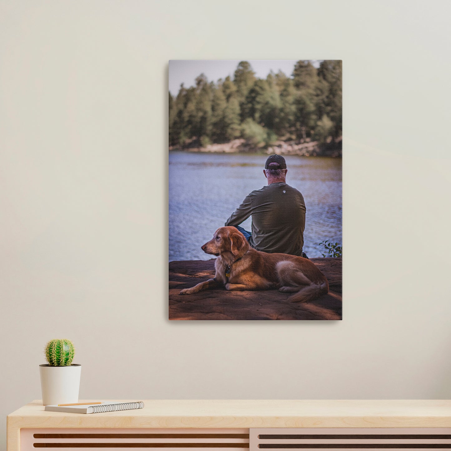 A Dog with His Best Friend